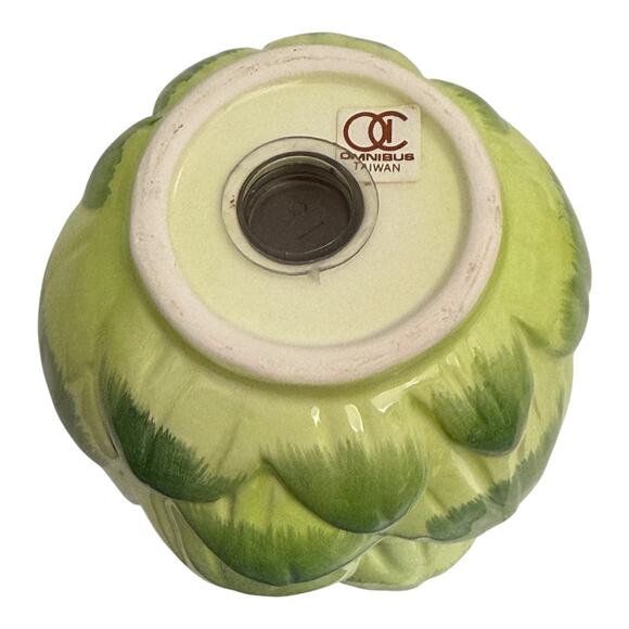 Vintage OCI Ominibus Ceramic Nested Artichoke Salt & Pepper Shaker Set  - A1259 - Picture 11 of 12